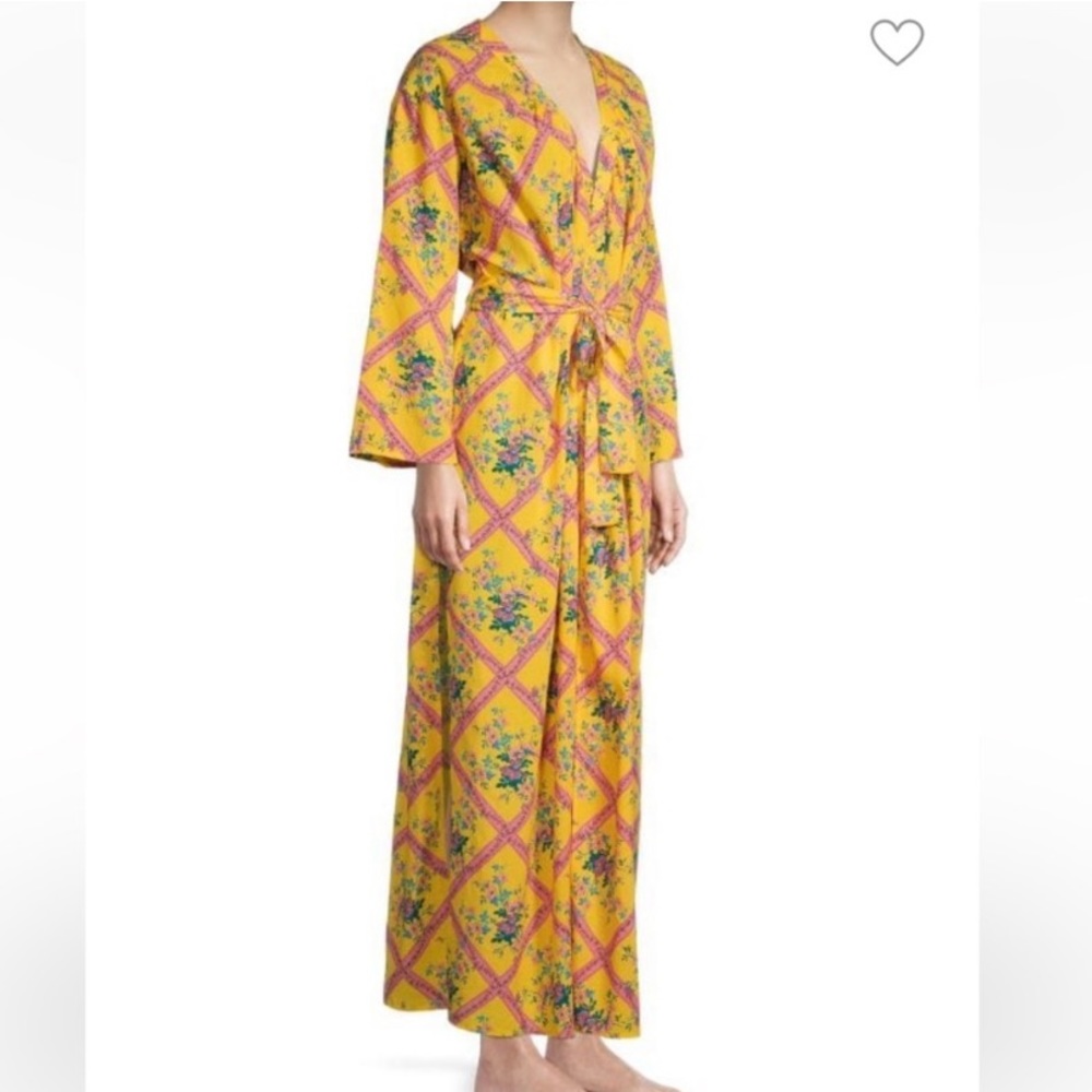 FREE PEOPLE / INTIMATELY I'm The One Floral Robe Kimono in Sun Combo.  Size M/L